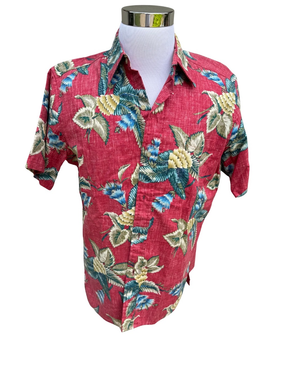 reyn spooner Red Tropical Floral Short Sleeve Button-Up Shirt